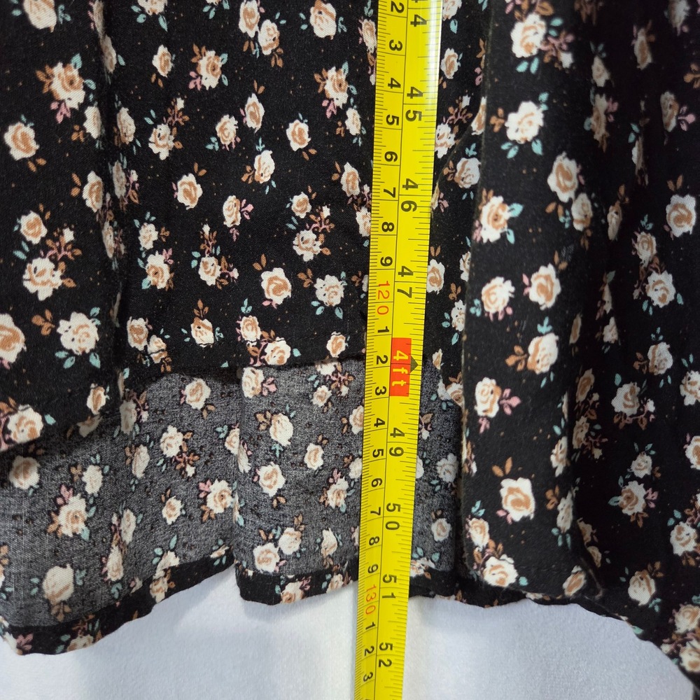 Natural Life Maxi Dress XL Floral Tiered Boho Button Cottagecore Peasant Coastal - Picture 9 of 15